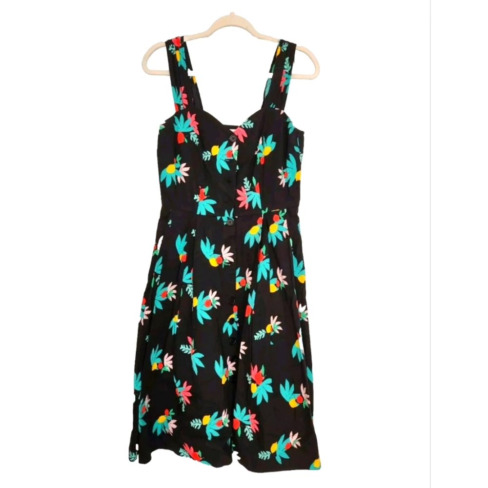 Emily And Fin Summer Dress, vacation dress, black dress, size S,  cotton